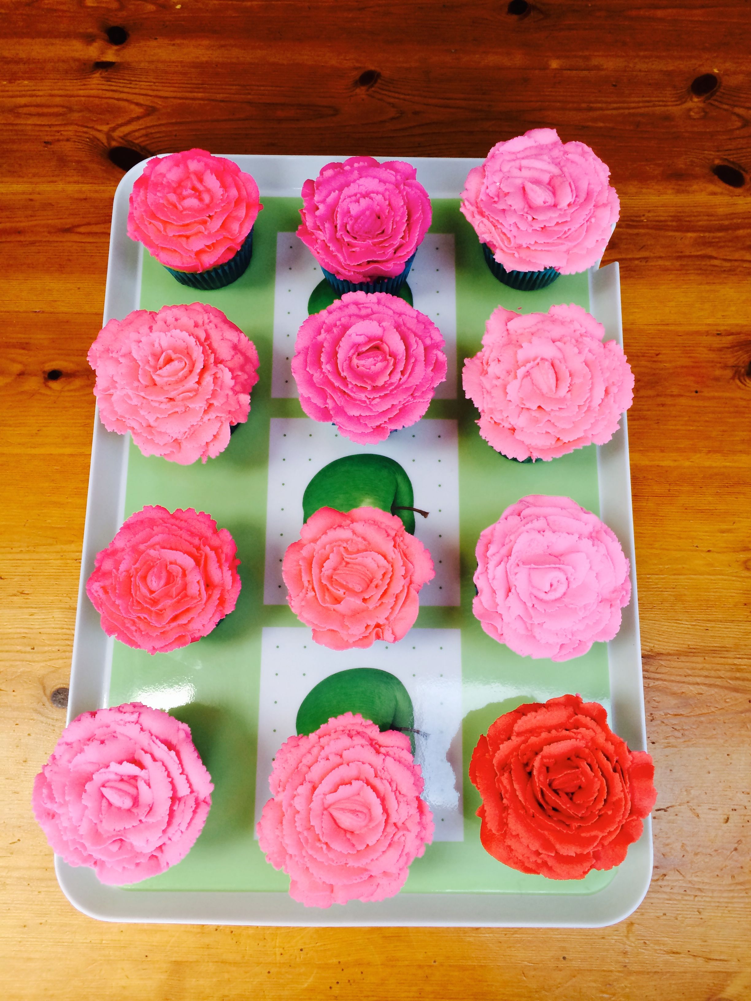 Ruffled Rose Cupcakes
